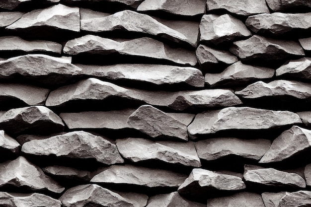 Fundo de ardósia preto cinza escuro Fundo de parede de pedra empilhada horizontal Panorama de fundo e padrão de parede de pedra moderna pretaTextura de ardósia de tijolos pretos