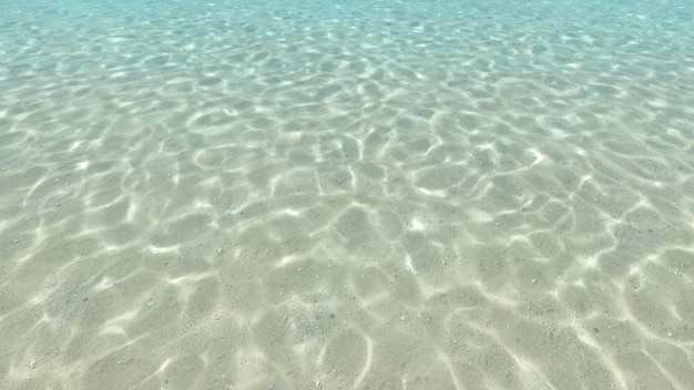 Fundo de areia, azul e superfície subaquática