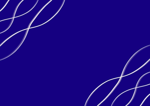 Foto fundo de arte abstrata cor azul marinho com linhas brancas de redemoinho onduladas nos cantos cenário de padrão de onda com espaço de cópia e moldura design gráfico moderno com elemento futurista