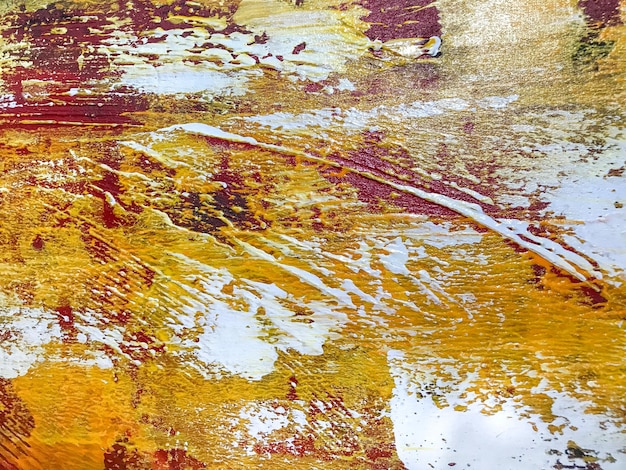 Fundo de arte abstrata cores laranja e brancas pintura em aquarela sobre tela com gradiente amarelo