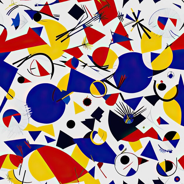 Fundo de arte abstrata geométrica no estilo Kandinsky