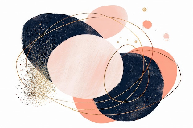 Fundo de arte abstrata moderna Geometria ouro