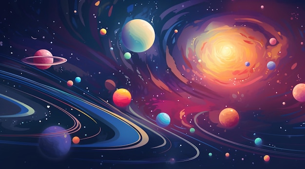 Fundo de arte espacial cósmica