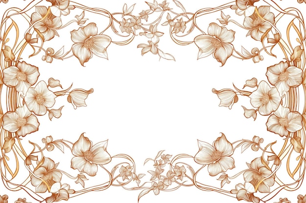 Foto fundo de arte floral quadro floral em estilo art nouveau