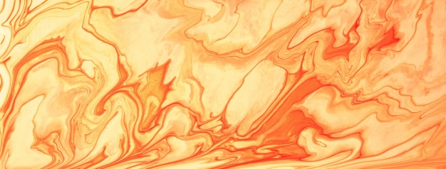 Fundo de arte fluida abstrata cores laranja claro e coral mármore líquido pintura acrílica em tela com gradiente de gengibre e salpico fundo de aquarela com padrão ondulado seção de pedra