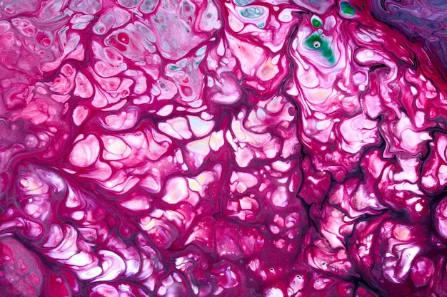 Fundo de arte fluida abstrato de belo padrão exclusivo Fluxo de mistura de tintas lilás roxas misturando manchas e listras de textura de tinta para impressão e design