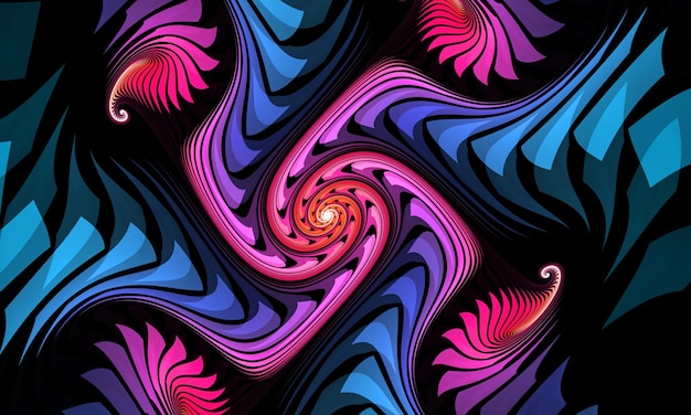 Fundo de arte fractal para design criativo Decoração para livreto de capa de pôster de desktop de papel de parede