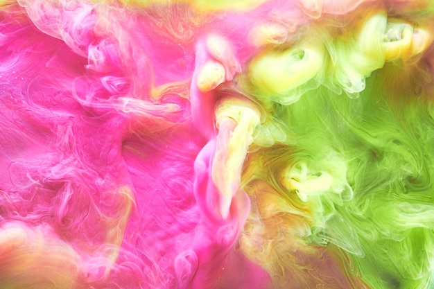 Fundo de arte líquida de contraste multicolorido Maquete de fumaça abstrata de explosão de tinta de tinta