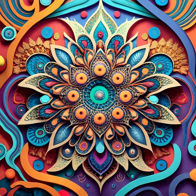 fundo de arte mandala