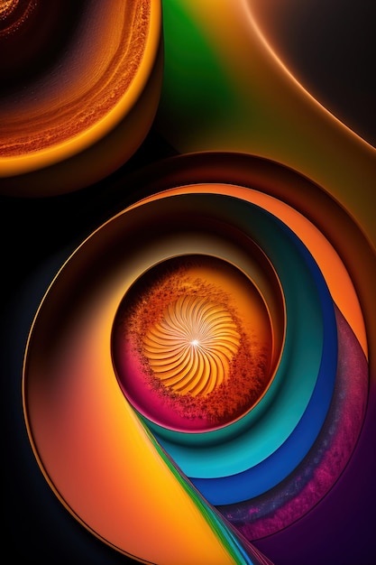 fundo de arte multicolorido abstrato com padrão de gradiente generativo ai