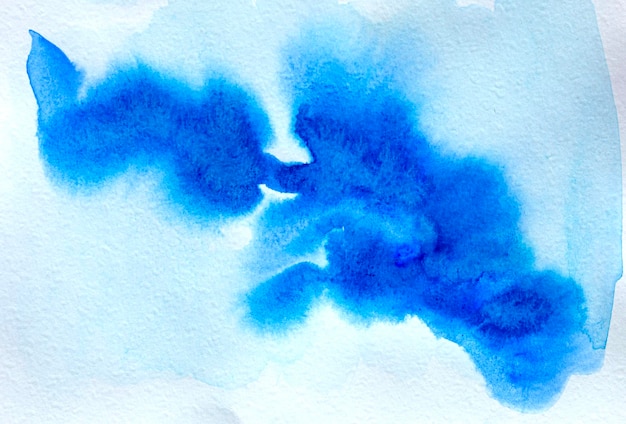 Fundo de arte respingo azul aquarela