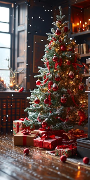 fundo de árvore de Natal ultra detalhado