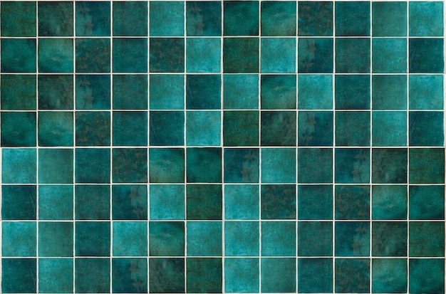 Fundo de azulejo de cerâmica verde azulejos antigos de cerâmica vintage em verde para decorar a cozinha ou o banheiro ...
