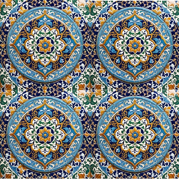 fundo de azulejos islâmicos