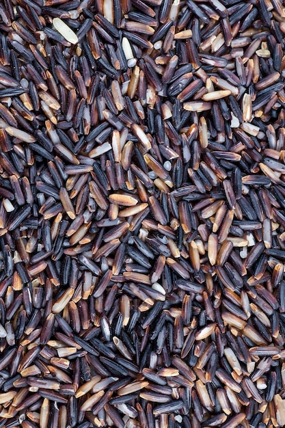 Fundo de bagas de arroz preto.