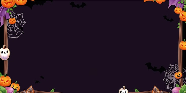 Foto fundo de bandeira de halloween