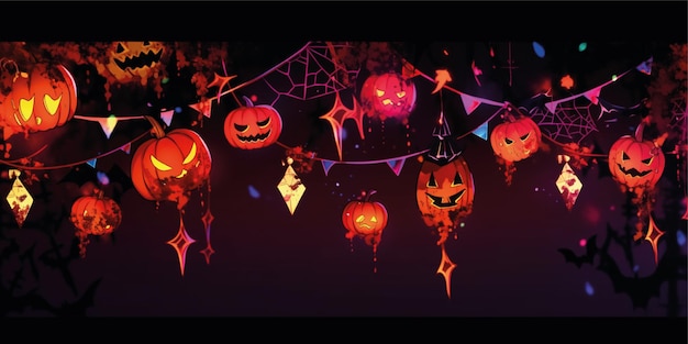 fundo de bandeira de halloween