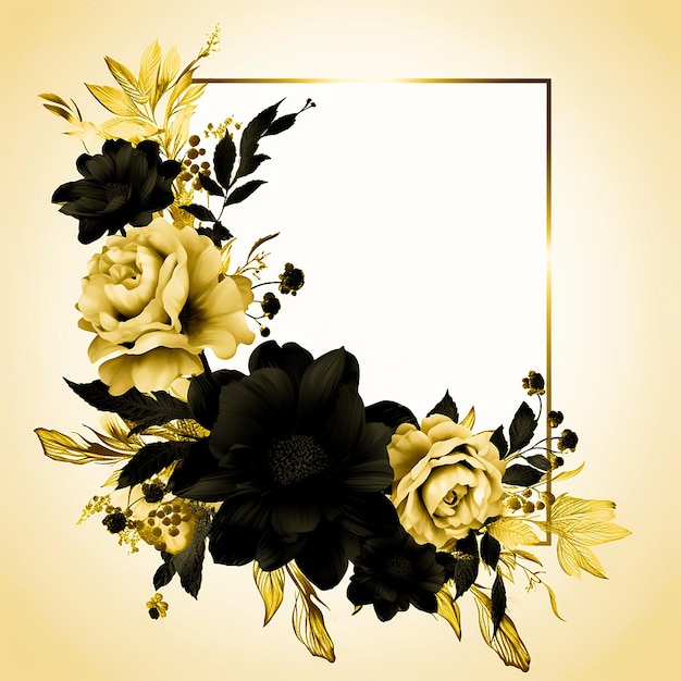 Foto fundo de banner criativo de flores elegantes gerado por ia