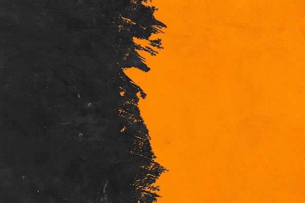 Fundo de banner de traçado de pincel laranja e preto perfeito para canva