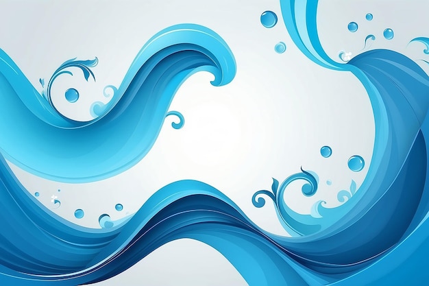 Foto fundo de banner web cartão de visita arte ondulada azul papel de parede de verão