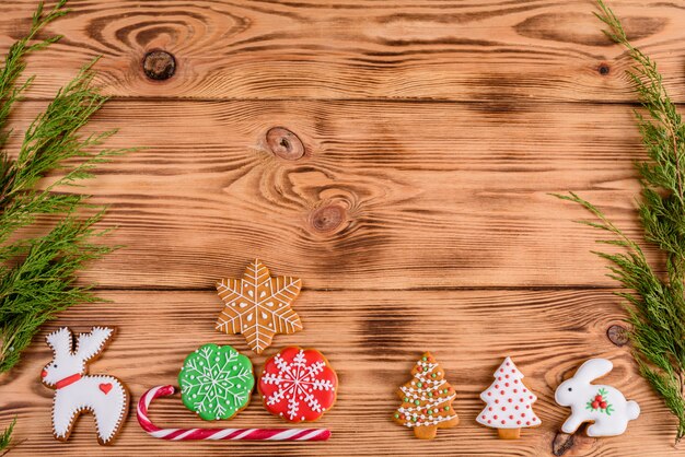 Fundo de biscoitos de gengibre caseiro de Natal