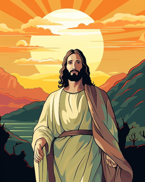 fundo de boa sexta-feira com jesus cristo