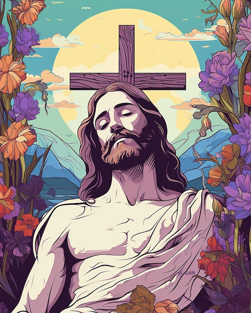 fundo de boa sexta-feira com jesus cristo