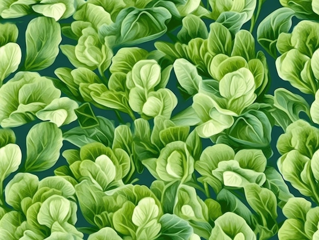 Fundo de Bok Choy como IA geradora de ladrilhos sem costura