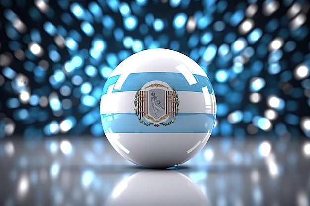 fundo de bokeh de bandeira Argentina minimalista 3D Generative AI