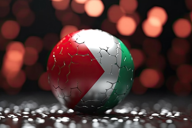 Fundo de bokeh de bandeira da Palestina minimalista 3D Generative AI