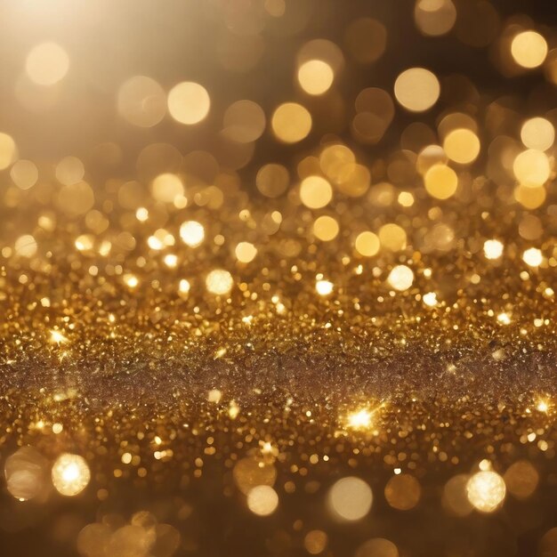 Foto fundo de bokeh dourado para cartão de celebração fundo brilhante