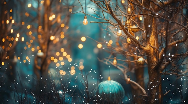 Fundo de bokeh realista de Natal