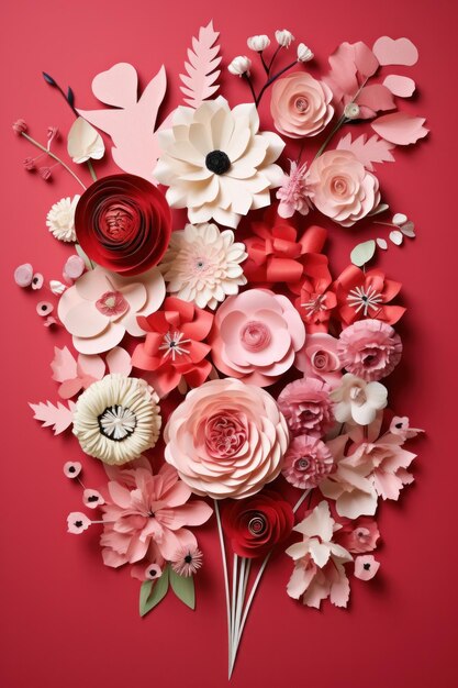 Foto fundo de buquê de flores rosas