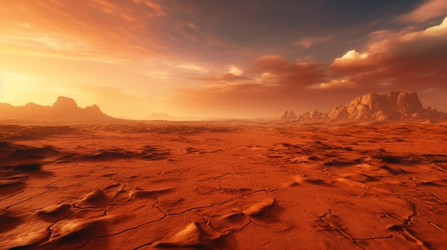 Fundo de calor de verão no deserto