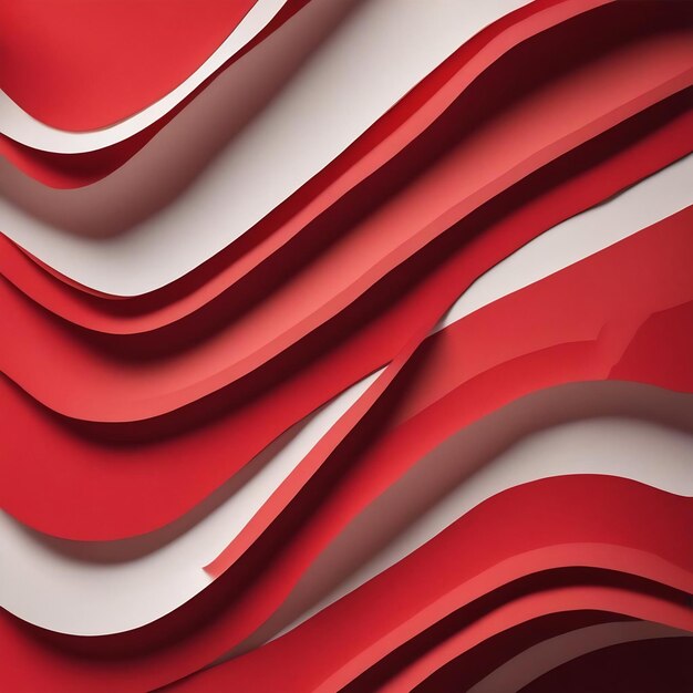 Foto fundo de camadas de estilo papercut vermelho abstrato