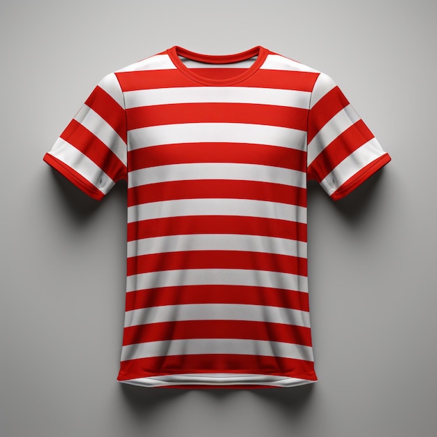 Foto fundo de camiseta listrada de futebol isolada