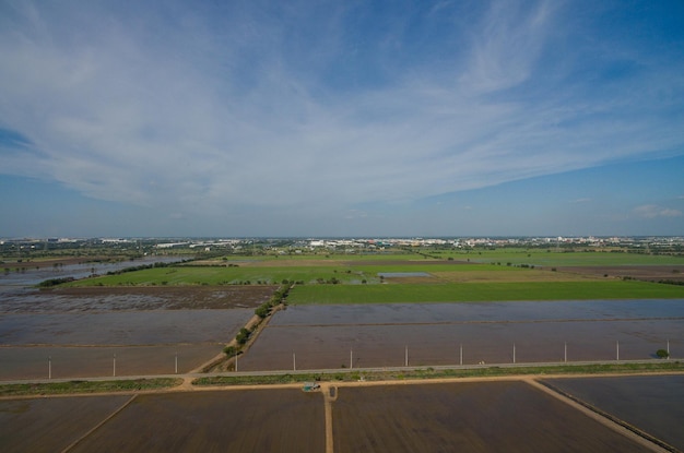 Fundo de campo vista superior paisagem natureza