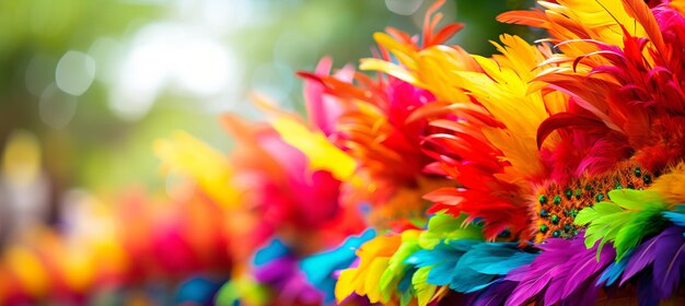 Foto fundo de carnaval brasileiro colorido com atributos principais e espaço de cópia para colocação de texto