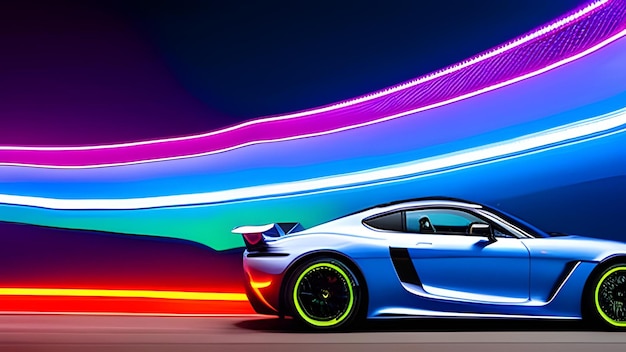 Fundo de carro neon