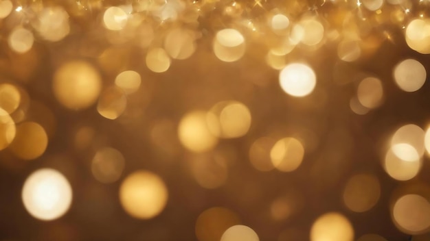 Fundo de celebração com luzes douradas desfocadas para festa de Natal e Ano Novo