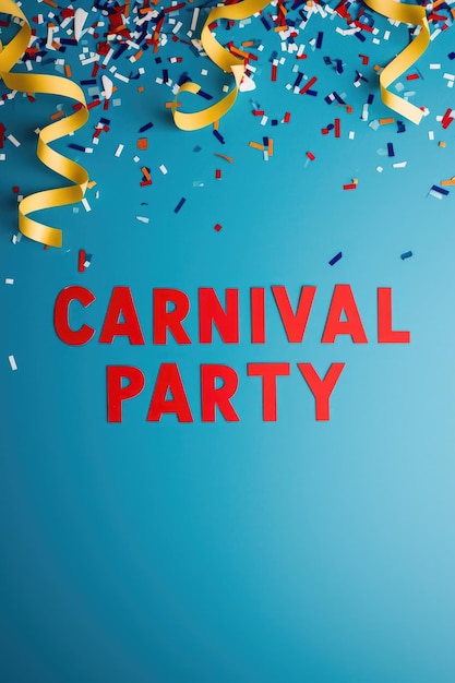 Fundo de celebração com texto de festa de carnaval para cartões de saudação e bandeiras