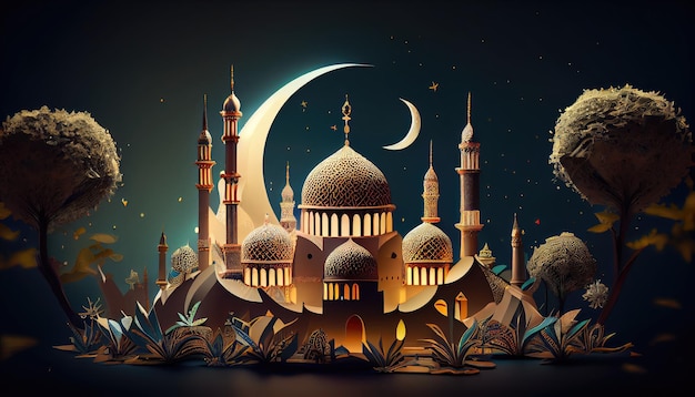 fundo de celebração do ramadã