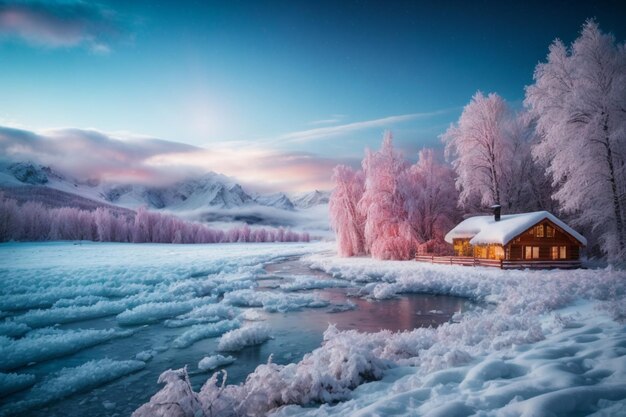 Fundo de cenário de inverno