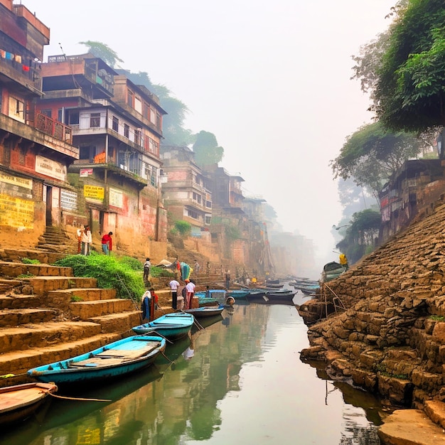 Fundo de cenário Ghat indiano