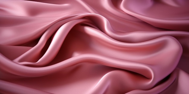 Fundo de cetim de seda rosa escuro elegante dobra ondulada por ferramentas generativas de IA