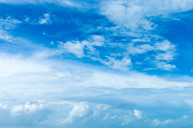 Fundo de céu azul com pequenas nuvens