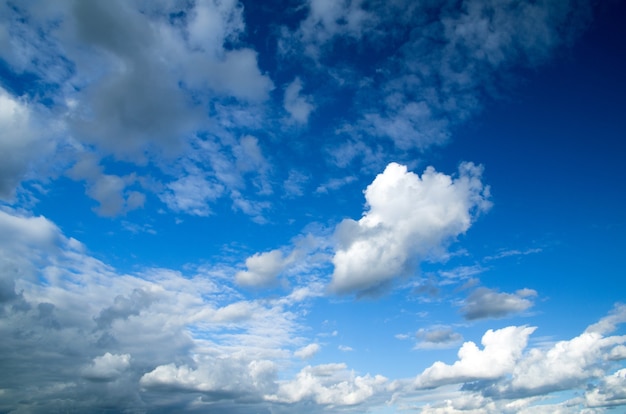 Fundo de céu azul com pequenas nuvens