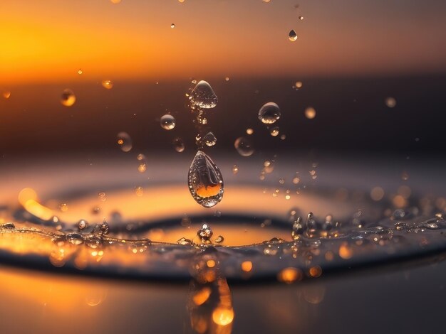 Fundo de close-up de gotas de chuva