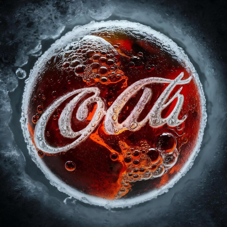 Foto fundo de cola fria com gelo e bolhas