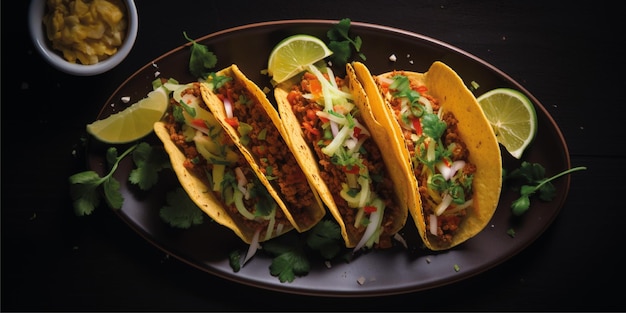 fundo de comida de tacos de carne